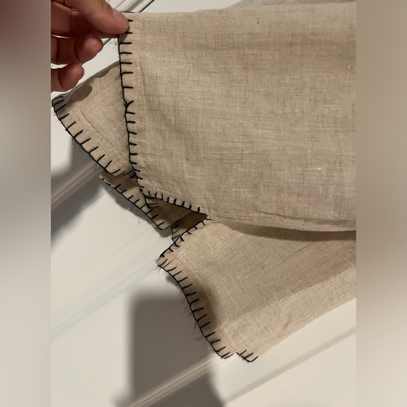 NEW MARIA MARIA HECHO EN MEXICO Linen embroidered top Size S Anthropologie - Picture 6 of 7